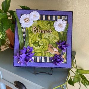 Blessed Bunny Floral Picture